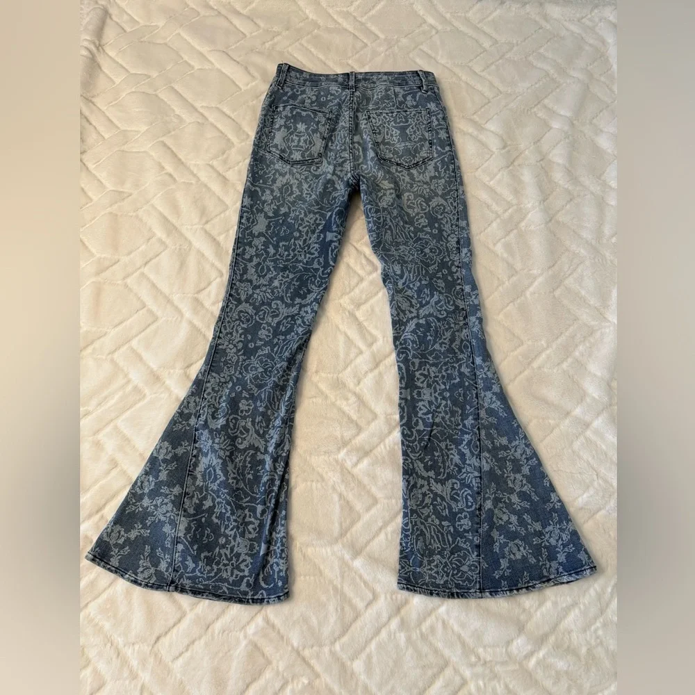 We The Free Floral Flare/Bell Jeans Size 29 - Picture 3 of 10